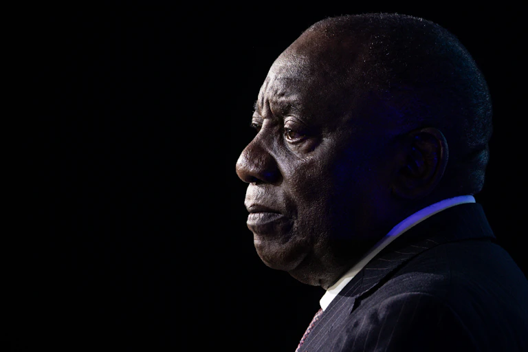 Side head and shoulders portrait of a man in a a pensive mood.