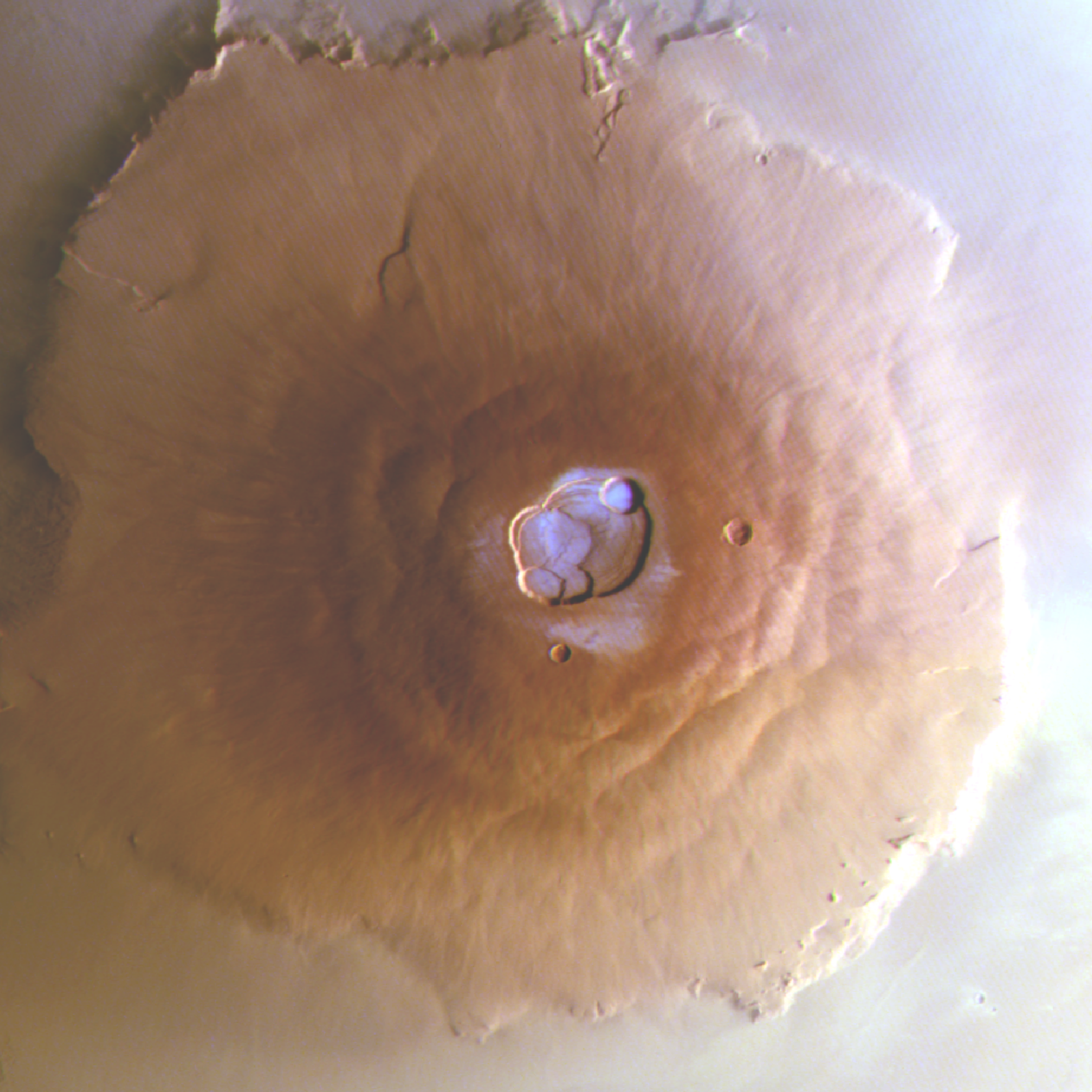 Du givre a été détecté sur Olympus Mons, le plus haut volcan non seulement de Mars mais aussi de tout le système solaire.