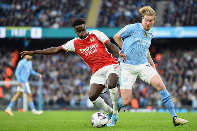 Arsenal Manchester City premier league action