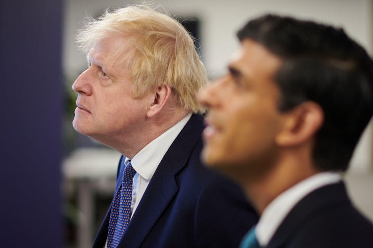 Boris Johnson e Rishi Sunak