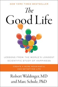Book cover showing bunch of balloons with the title The Good Life.
