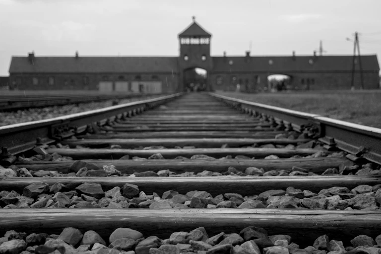Train tracks to Auschwitz