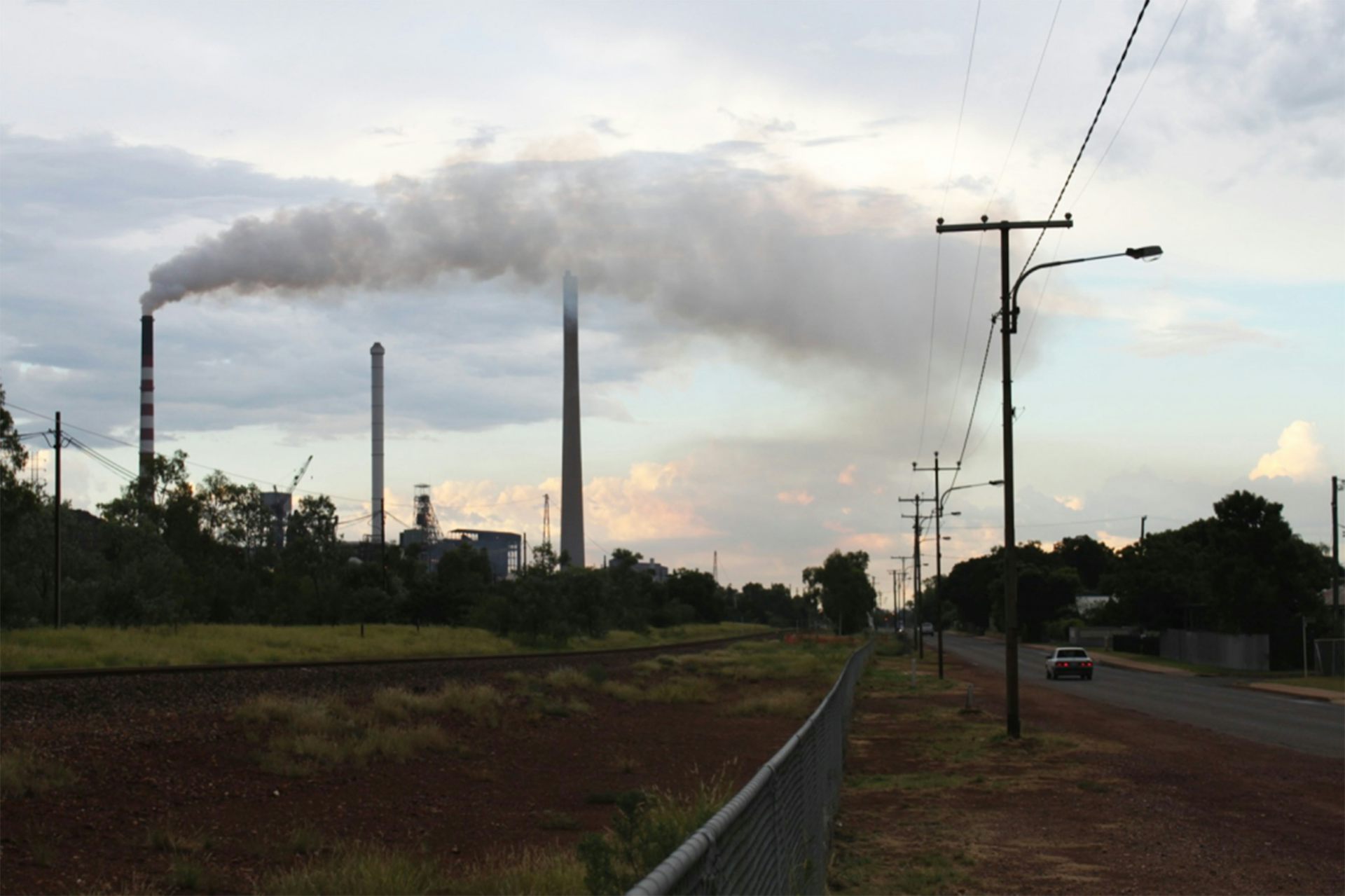 plume from smoke stack