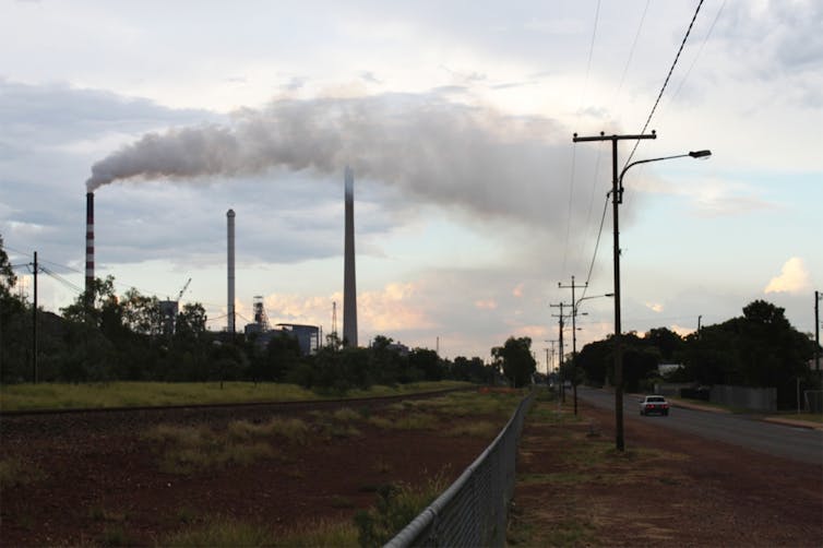 plume from smoke stack