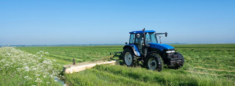 Tractor in field
