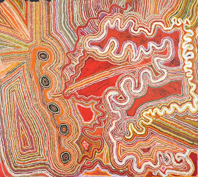 Detail of Aboriginal painting
