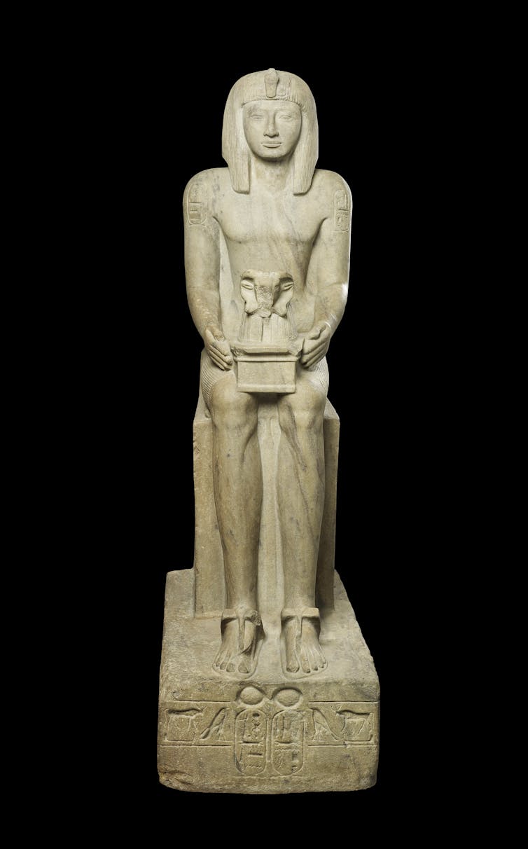 A sandstone pharaoh.