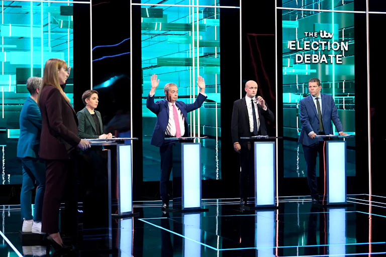 Photo from the ITV election debate