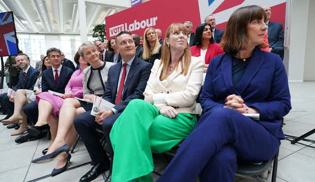 The Labour shadow cabinet, sitting in a row.