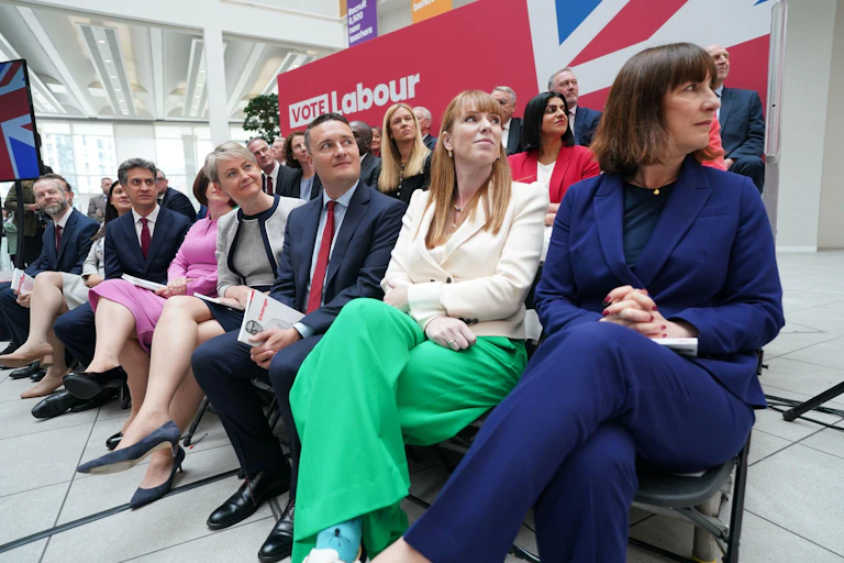 The Labour shadow cabinet, sitting in a row.