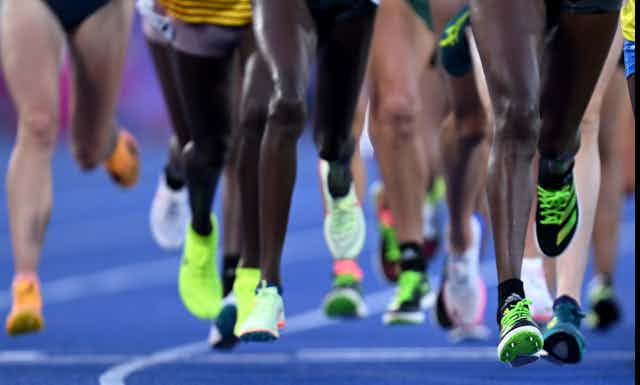 Athletes compete during the women’s 10,000m final at the 2022 Commonwealth Games