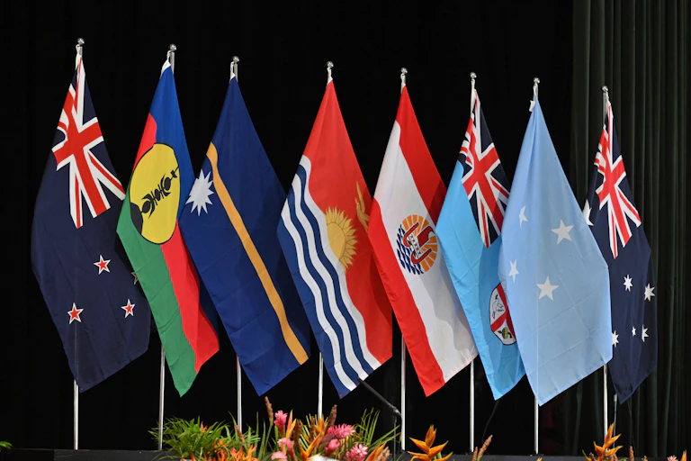 row of flags