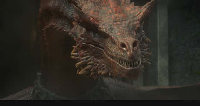 Close up of red dragon