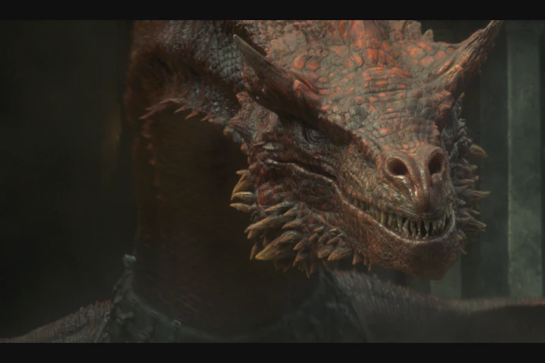 Close up of red dragon