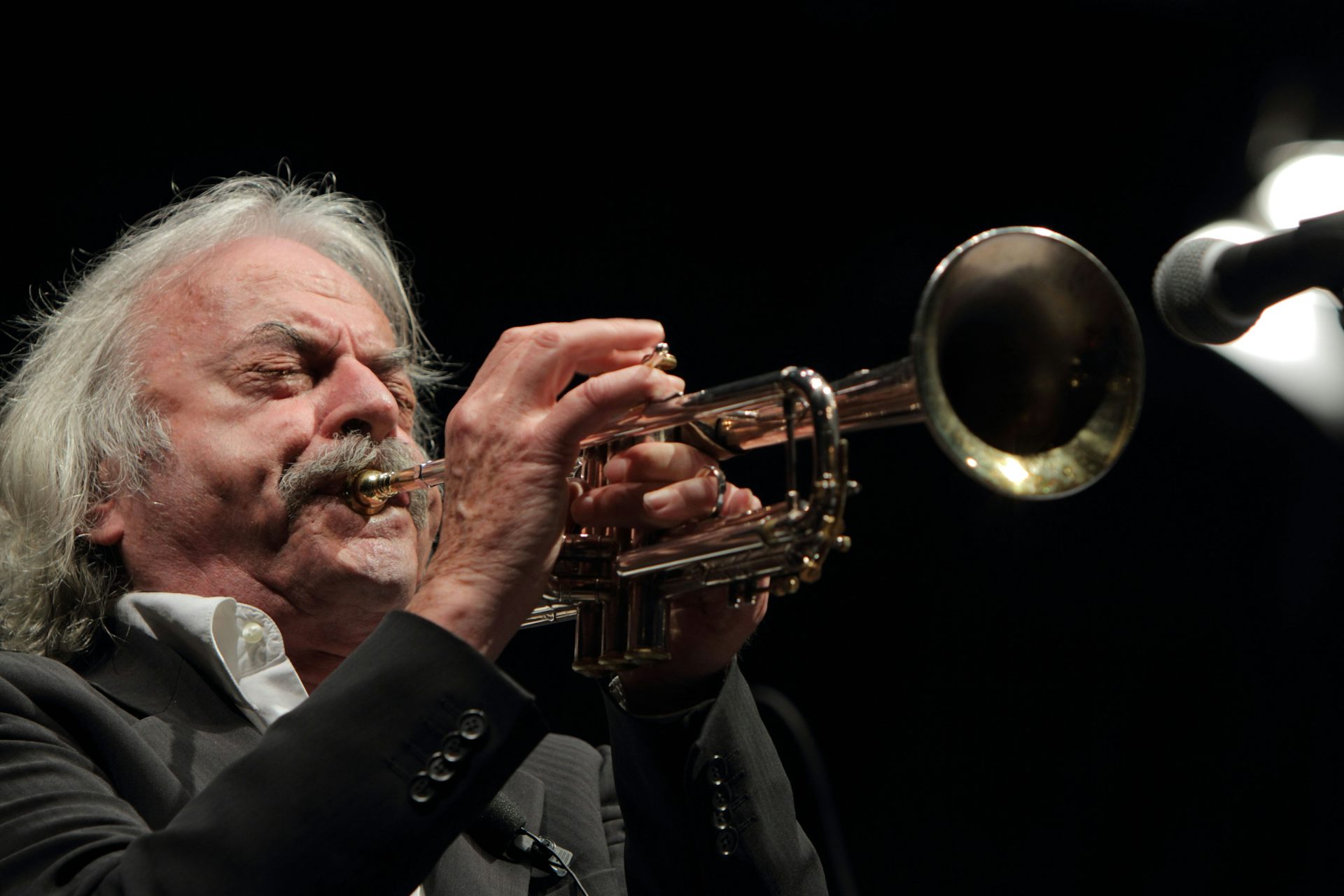 A trumpet player