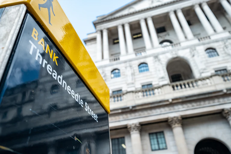 Exterior of the Bank of England building