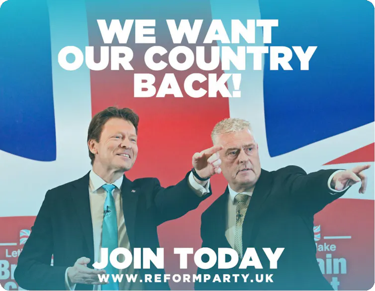 A poster for the Reform party.