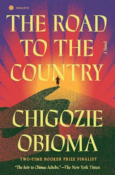 A book cover with an illustration of a man standing on a hill as the sun rises.