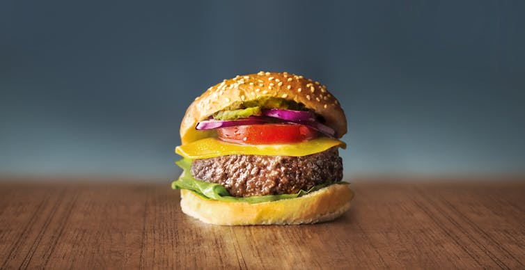 A burger.