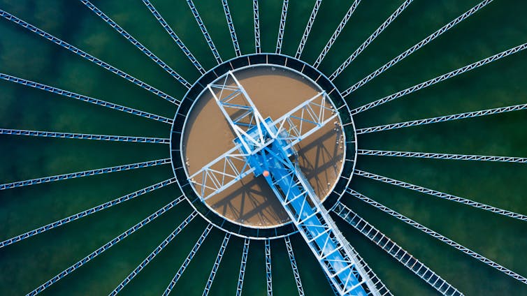 water treatment facility from above
