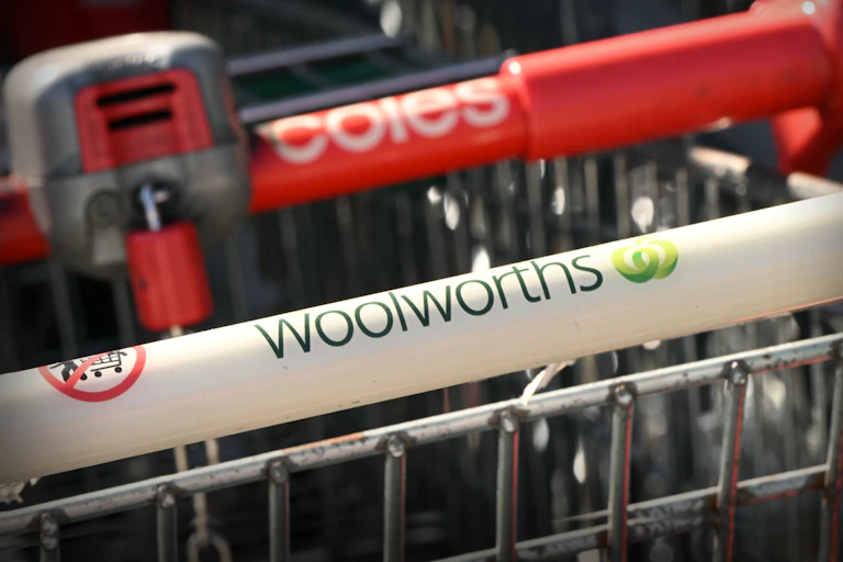 Colesa and Woolworths trollies