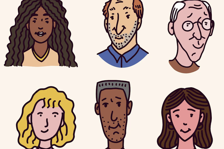 Illlustrations of faces