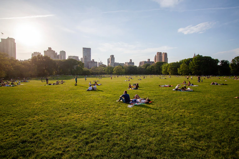 La silueta de los edificios de Nueva York vista desde Central Park.
