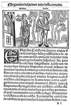 Première édition de _La Célestine ou tragicomédie de Calixte et de Mélibée_ de Fernando de Rojas. Burgos, 1499