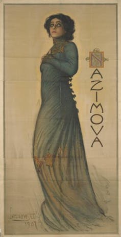A poster of Alla Nazimova as Hedda Gabler.