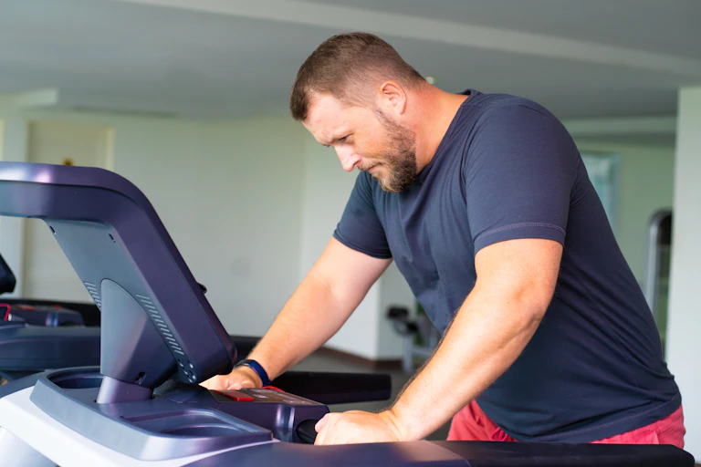 Man on treadmill