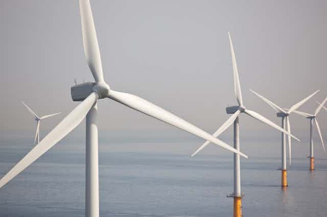wind farm at sea