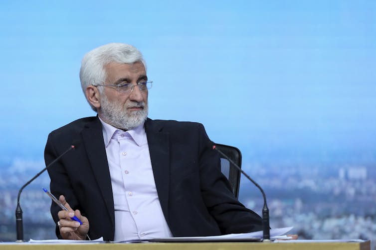Saeed Jalili during a debate.