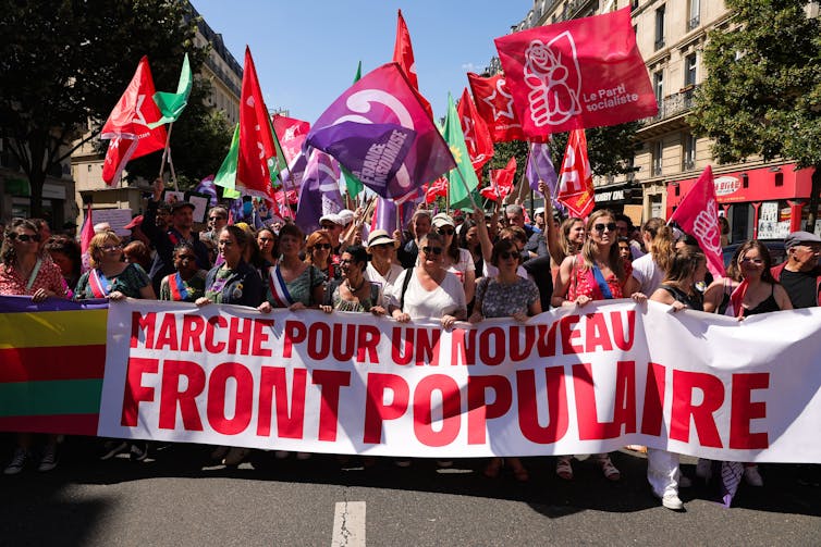 Feminist demonstration against far right.