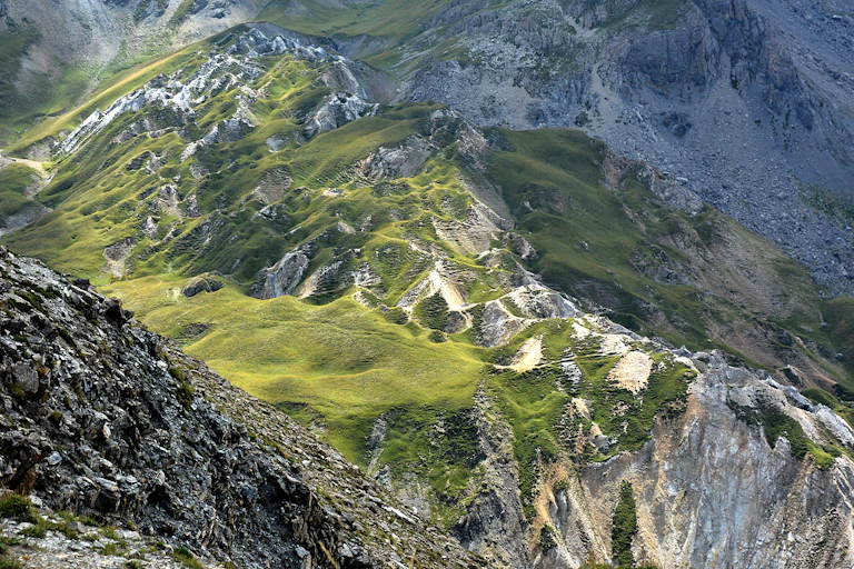 Les Gypsières, versant nord du col du Galibier
