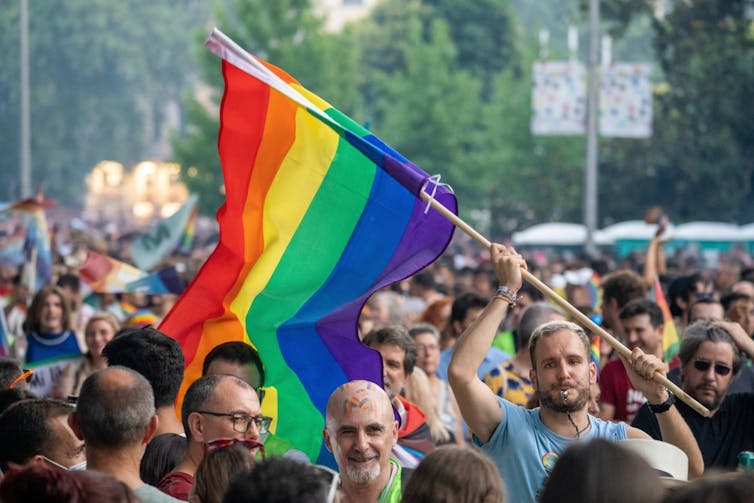 Manifestación del Orgullo gay en el verano de 2022 en Madrid.