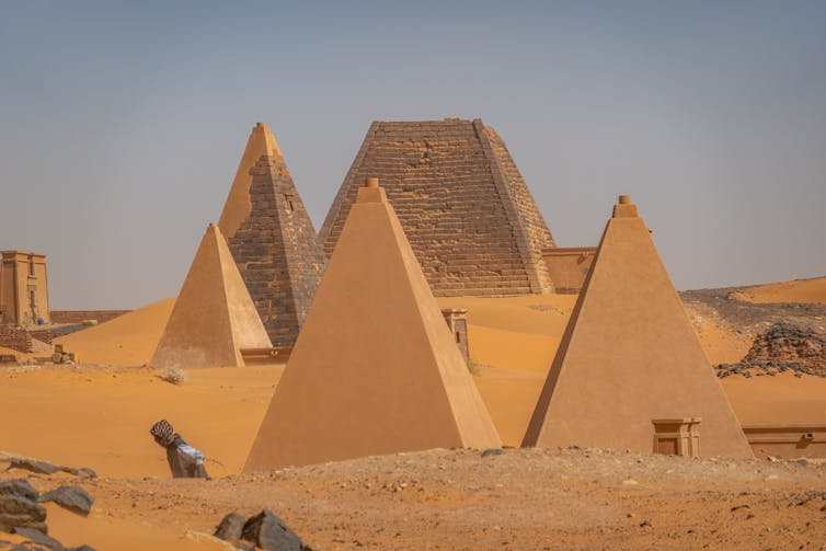 pyramids in desert