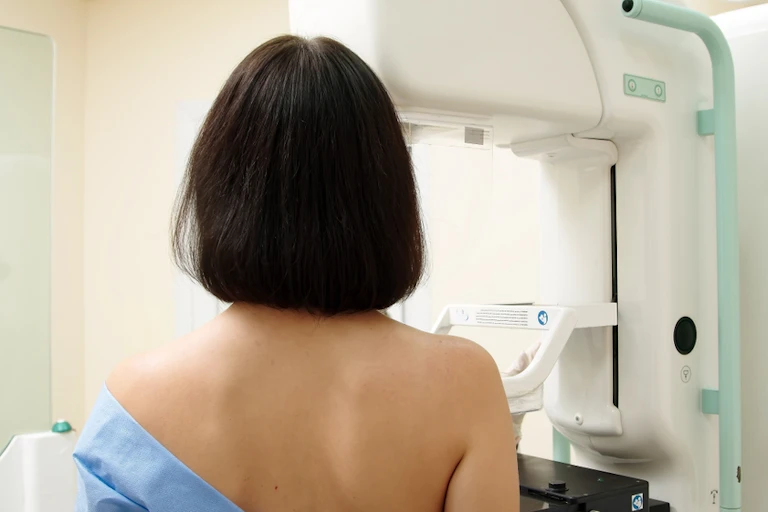 Women having mammogram
