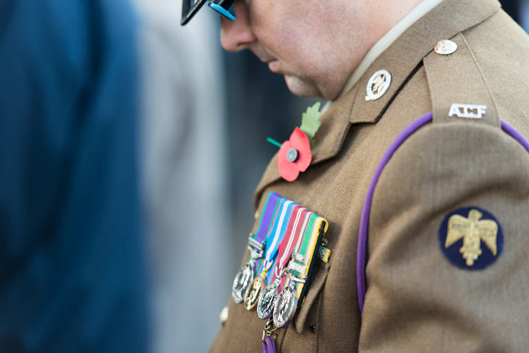 UK veteran in uniform