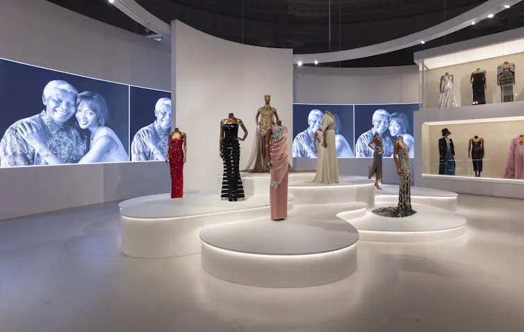 Dresses in a gallery.