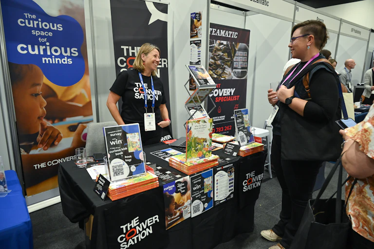 Information booth at a conference