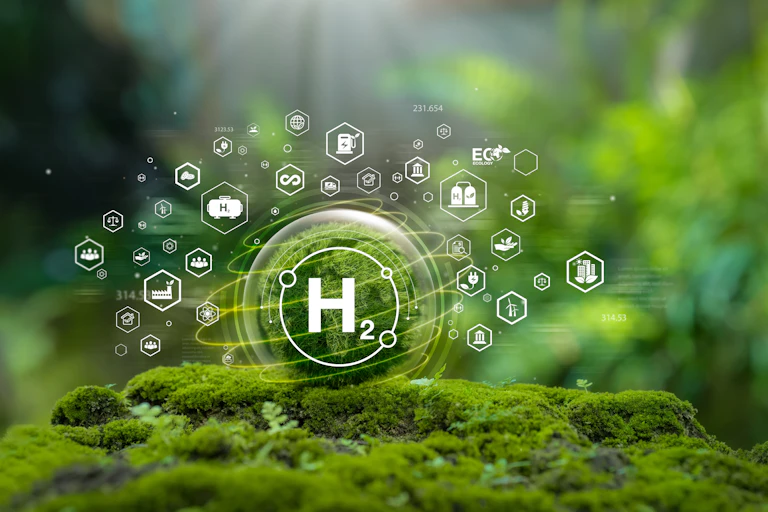 Illustration d'un atome d'hydrogène et de ses applications.