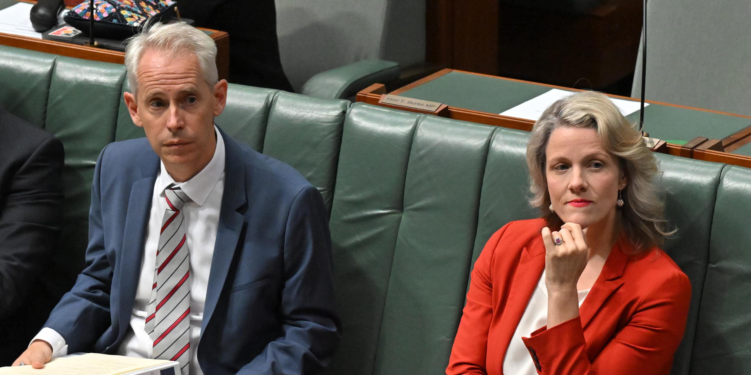 Immigration Minister Andrew Giles and Home Affairs Minister Clare O'Neil in the House of Representatives. 