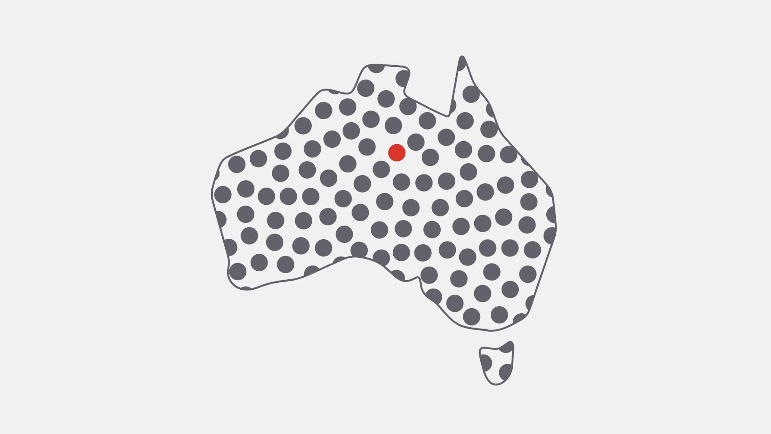 Australia icon with circles
