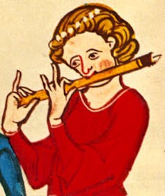 Man playing flute