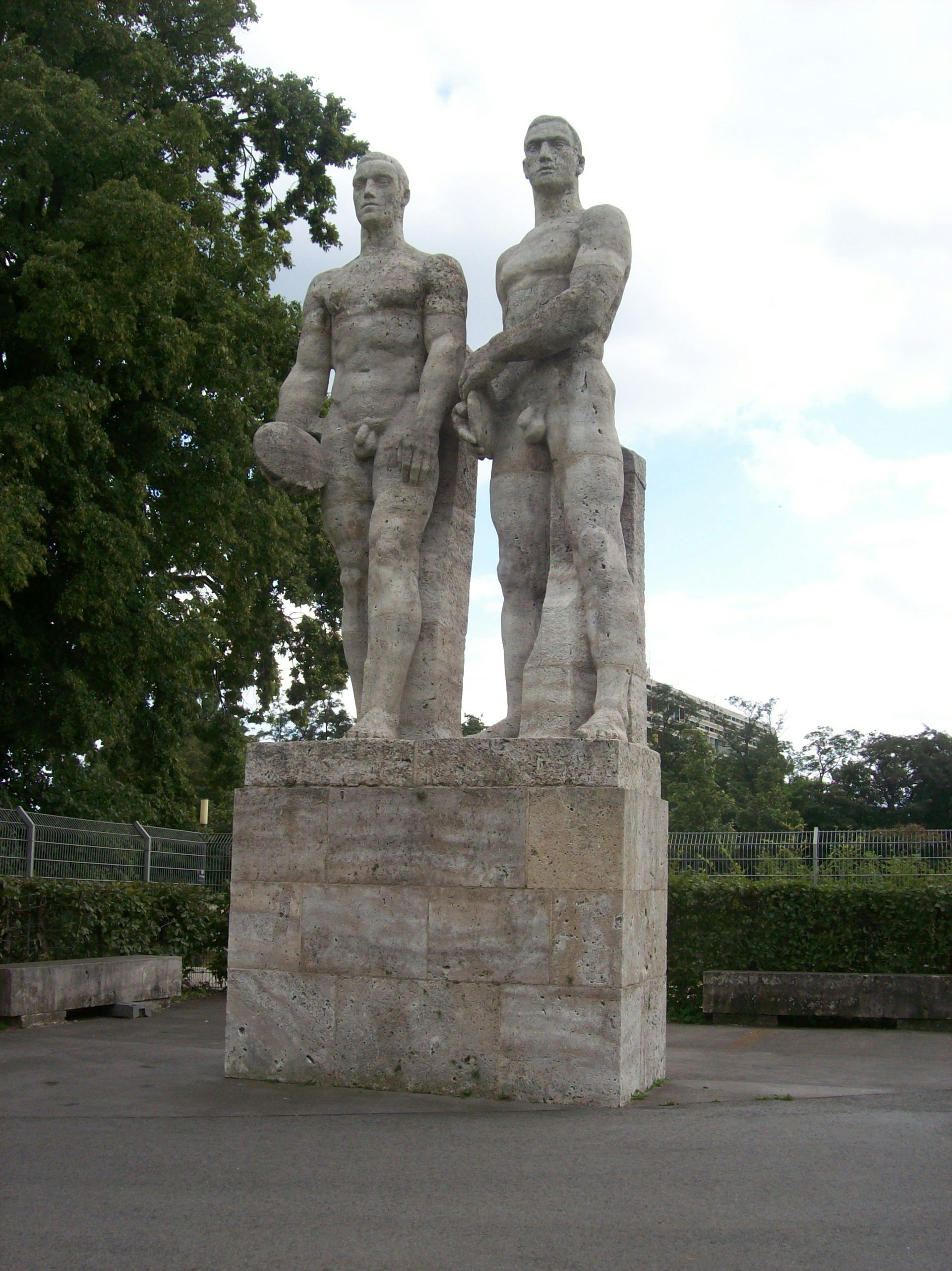 Statues in Berlin's Olympic Stadium.