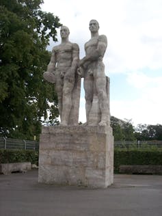Statues in Berlin's Olympic Stadium.