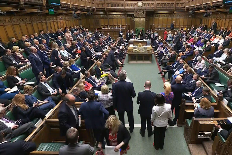 House of Commons interior full of people