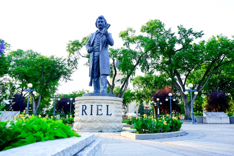 Statue of Louis Riel in Winnipeg, Man.