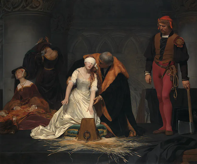 A painting of the execution of Lady Jane Grey