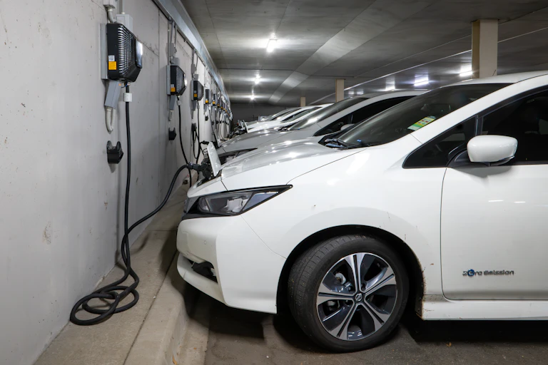 EVs being charged